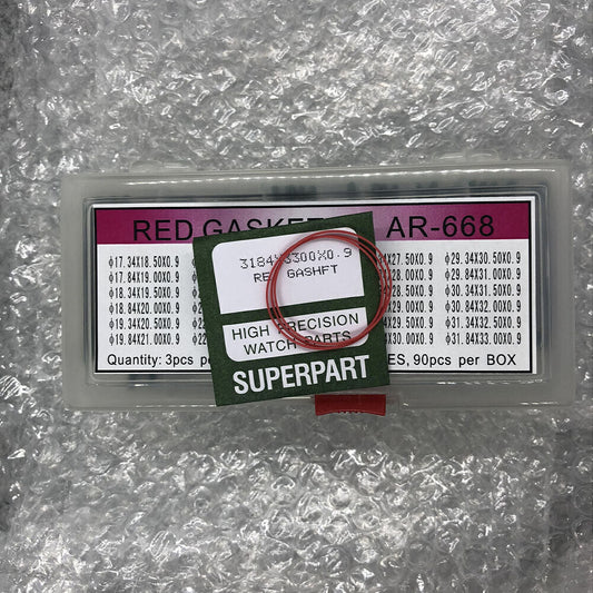 AR-668 waterproof O ring gaskets set by AR-668, 90 PCS in 30 sizes for watch back sealing.