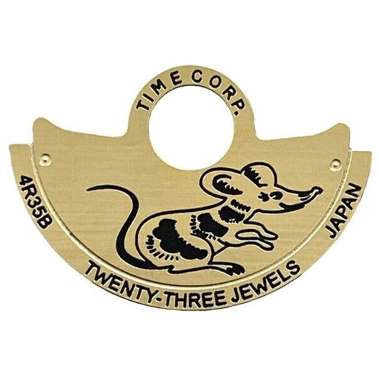 Rat Chinese Zodiac golden rotor overlay for NH35 NH36 4R35 watch movements