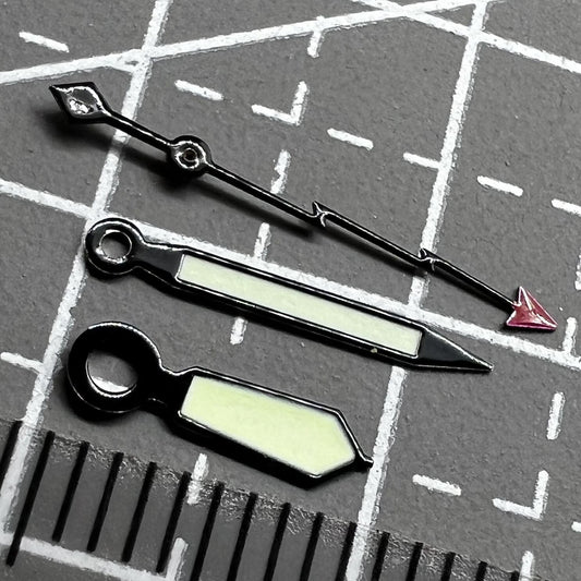 Luminous green watch hands set by HH-B-5 for Seiko NH35/NH36 automatic movement.