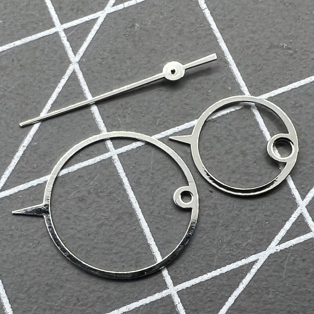 11mm pointed watch hands for Miyota 2035, stylish irregular design enhancing watch accessories.
