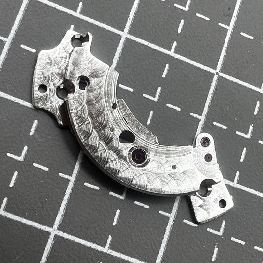 Silver upper bridge splint for ETA 2892A2 watch movement, compatible replacement part.