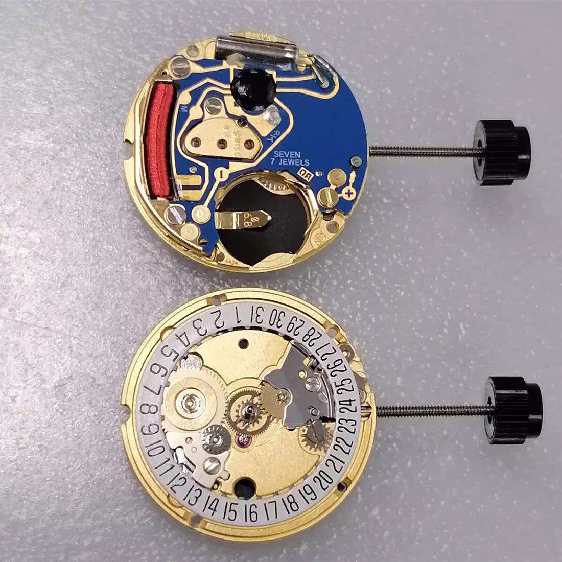 ETA 956.112 Swiss quartz watch movement with 3 hands and date display at 6 o'clock