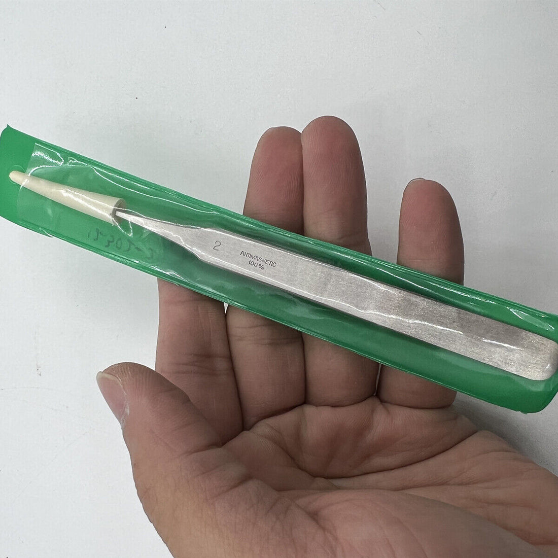 Horotec MSA12.302-2 antimagnetic watch repair tweezer with fine precision tips for delicate accessory handling