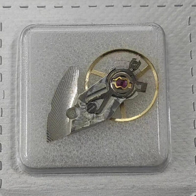 Chinese Silver Waved Carved Watch Balance Wheel with Splint, precision ETA2892 replacement part for watch repair.