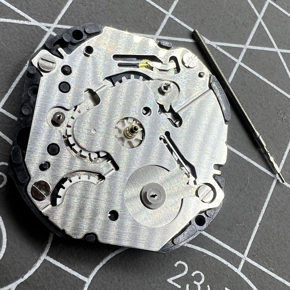 Hattori VX3LA quartz watch with multifunctional movements and three eye subdials in sleek design.