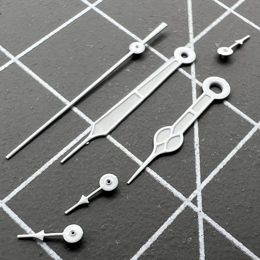 16mm white trim green luminous watch hands for Miyota OS10 OS20 OS60 OS80, precision accessory.