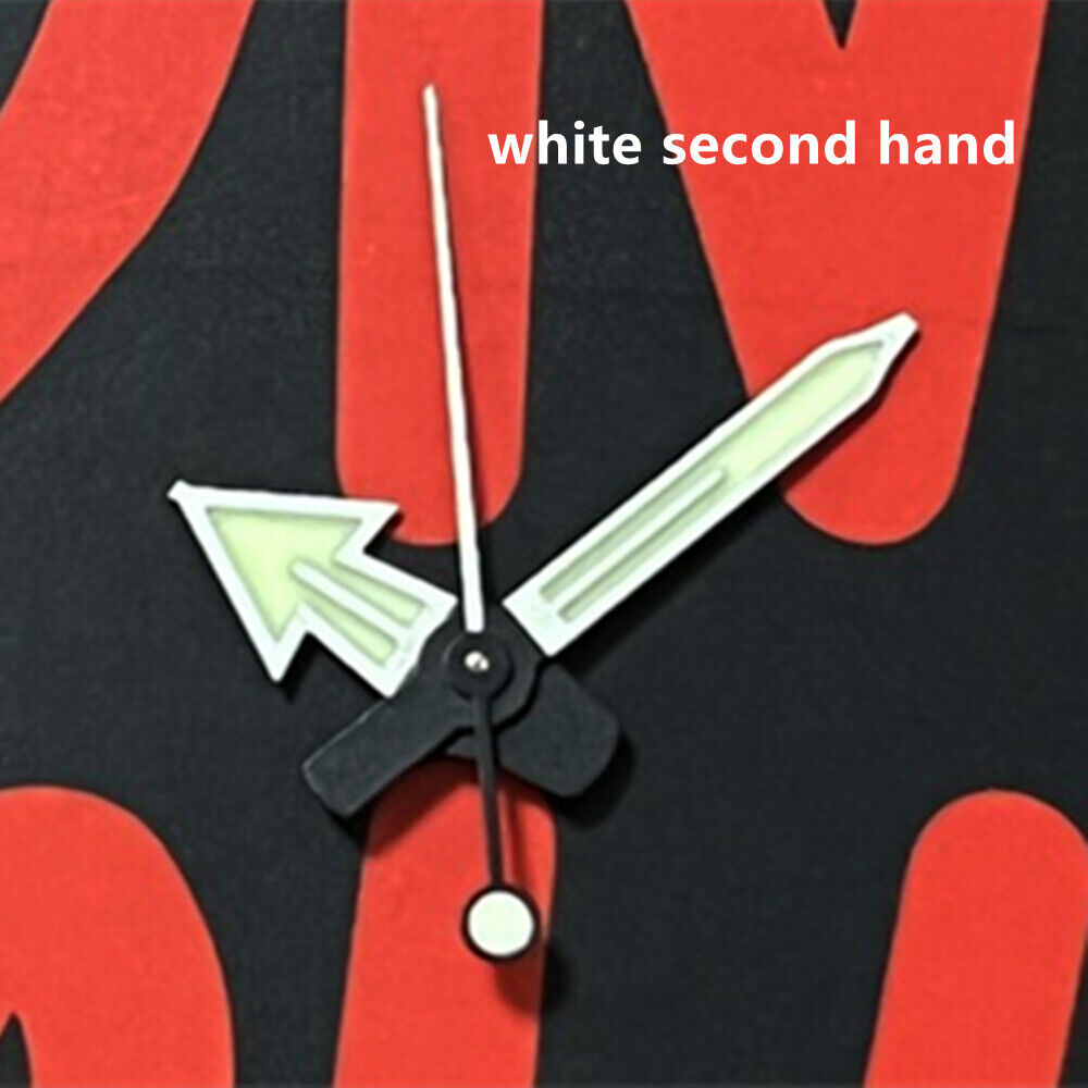 White second hand with silver trim and green lume for NH35A, SKX007, SRP777 watches by C3.