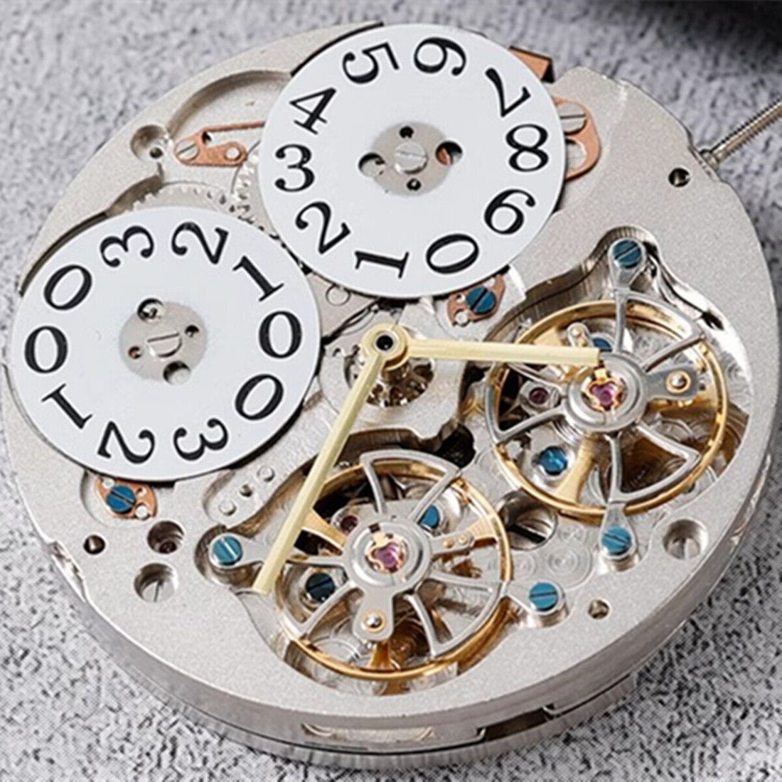 Shanghai brand watch accessory with automatic mechanical movement and double flywheel, showcasing multifunctional design.