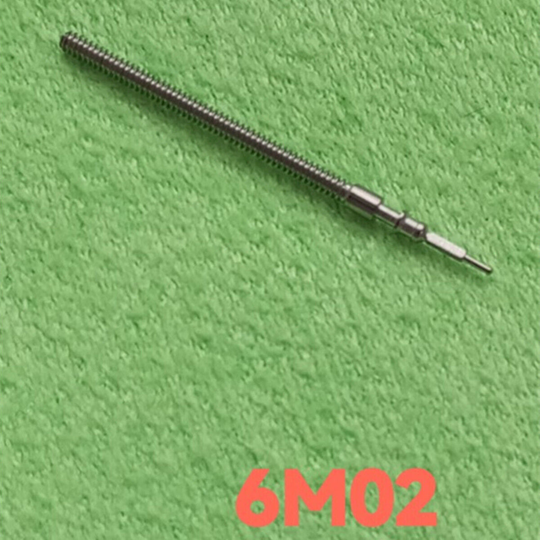Movement watch winding stem spare part compatible with Miyota 6M02 for precise watch repairs.