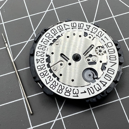Hattori VR32 Japan quartz chronograph watch movement for precise timekeeping in watch accessories.