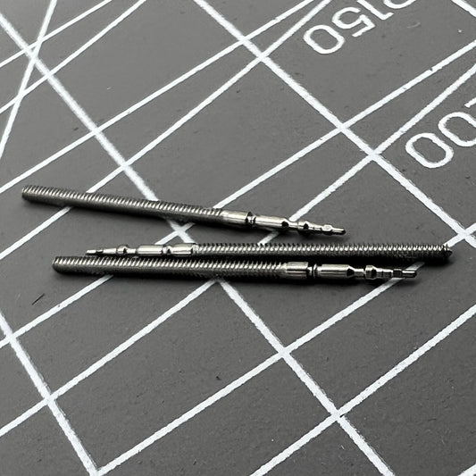 Set of 5 generic watch winding stems compatible with Miyota GL20 GL30 movements for precise time adjustments.