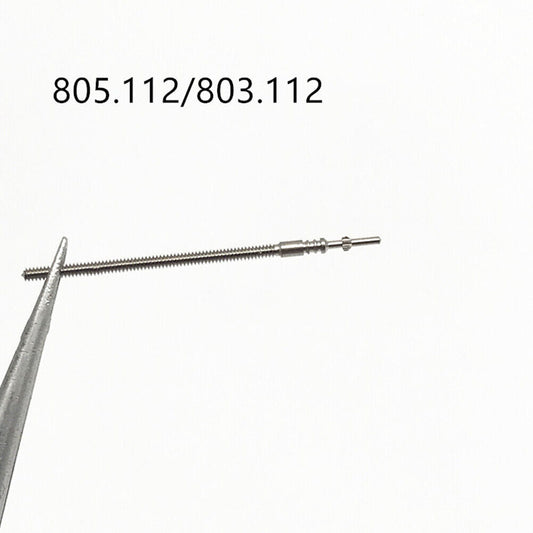 Generic watch winding stem compatible with ETA 805.112/803.112 movement for precise time adjustment.