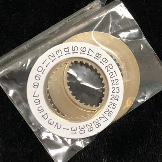 White date disk wheel showing date at 4 o'clock, compatible with Ronda 5040D and 5030D movements.
