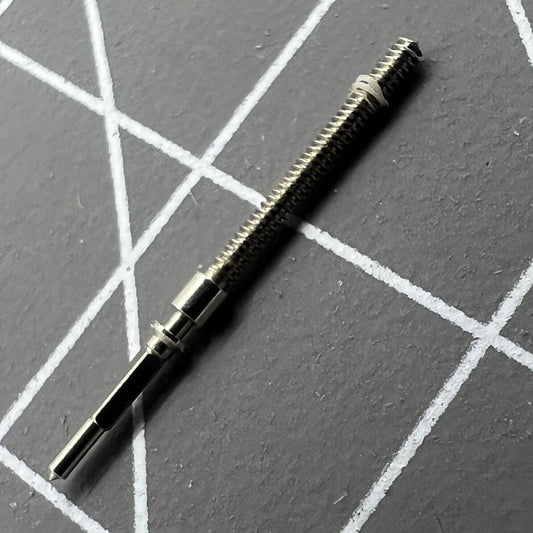 Swiss Made watch winding stem for ISA 1198 movement, precision fit for watchmakers.
