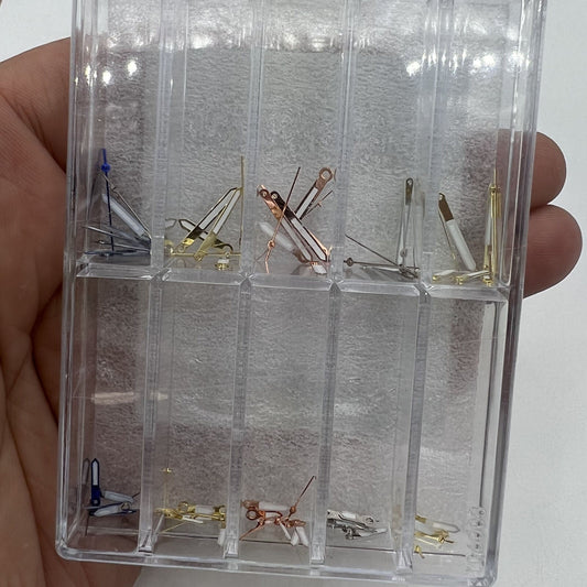 Set of 30 VX Series quartz watch hands including small, minute, and hour hands for precise timekeeping.
