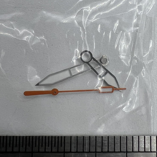 Green lume silver trim watch hands for ETA2836/2846/2824/2846, ideal for precise timepiece repairs.