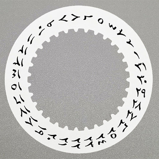 Vintage Arabic font white date disk wheel for 3135 movement, compatible watch accessory enhancing classic design.