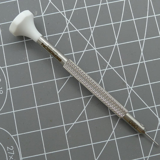 Swiss Bergeon 30081-060 ergonomic screwdriver ?0.60 mm for precise watch accessory repairs.