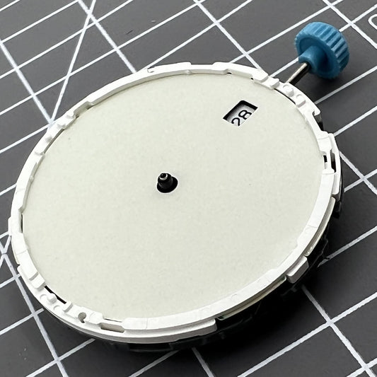 Original Miyota 6N10 quartz watch movement with luminescence, single calendar date at 3, precise timekeeping.