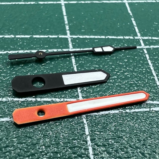 Wholesale C3 green lume diving watch hands with black and orange trim for NH35/36.