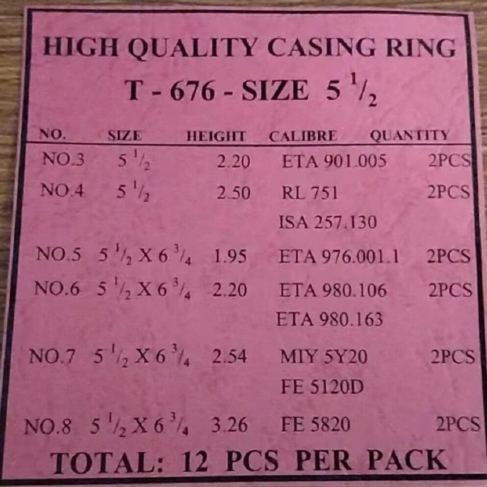 Plastic watch movement holder spacer rings for ETA901.005/257.130/976.001 models, 12pcs set.