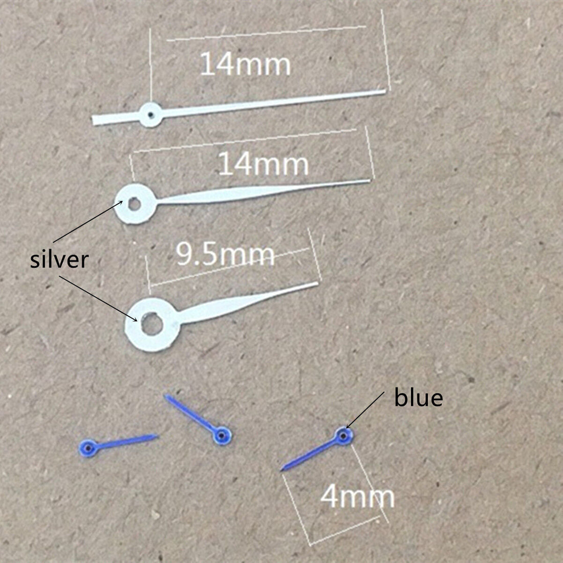 Blue small second hand, 14mm silver watch hand for Miyota OS10 OS20 OS60 OS80 models
