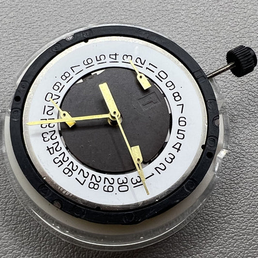 Schweizer ETA G10.712 quartz watch movement with three hands and date, replacement for G10.711 models