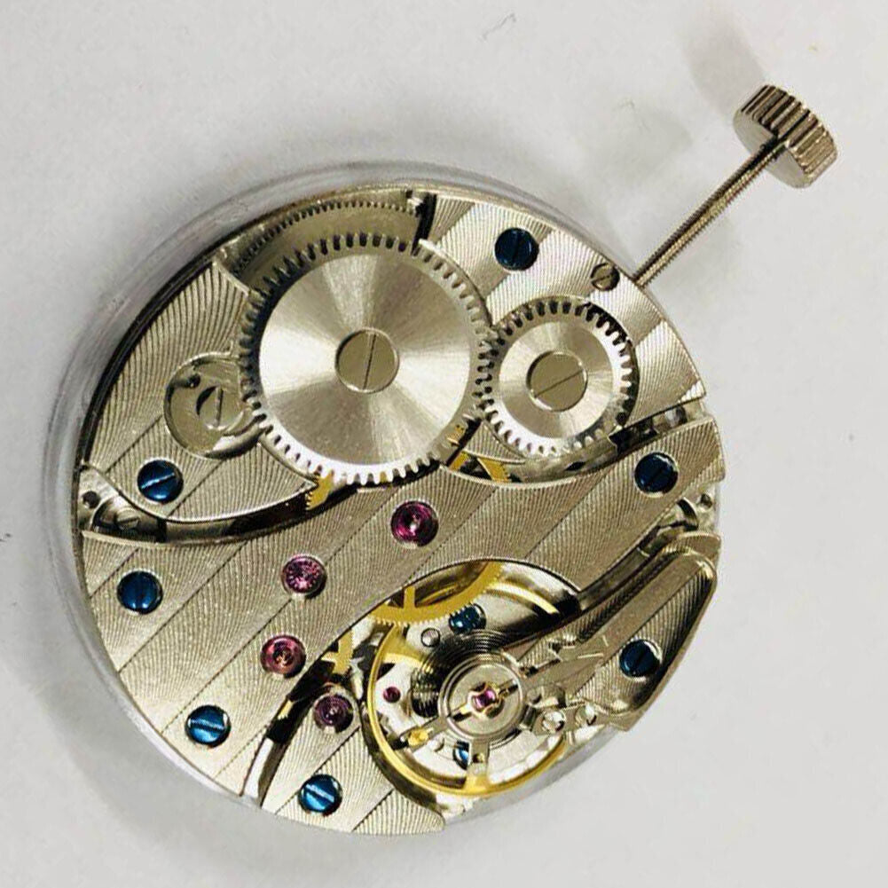 Seagull ST3620 mechanical watch movement with ETA 6497/6498 design, second hand at 9 o'clock.