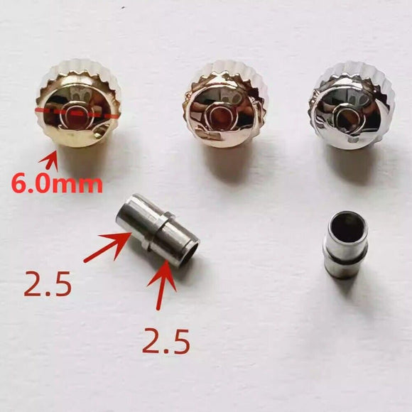 Watch Crown Replacement: 6.0mm/6.3mm Tube for OMEGA Seamaster 300