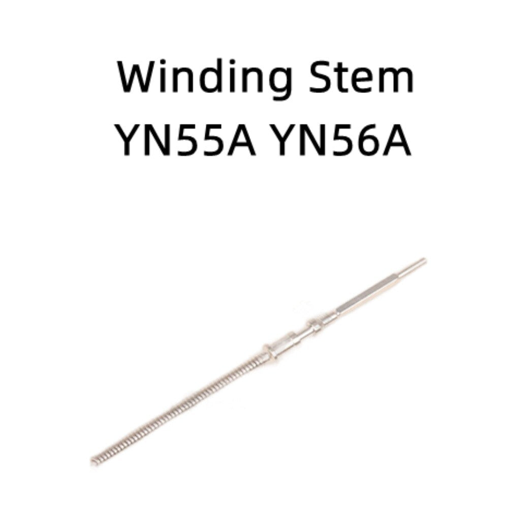 Japan-made Epson YN55 watch winding stem, precision replacement part for timepiece repair.