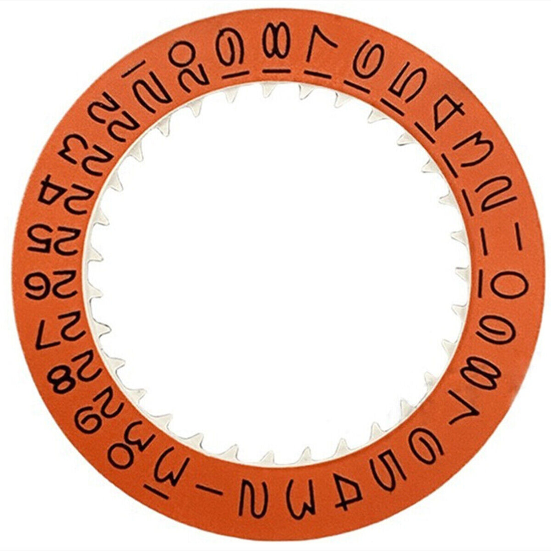 Orange Background Date Disk Wheel for NH35 NH36 Movement