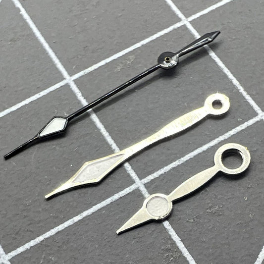 LUME black second hand for Miyota 2035 quartz watch movement, precise replacement part.