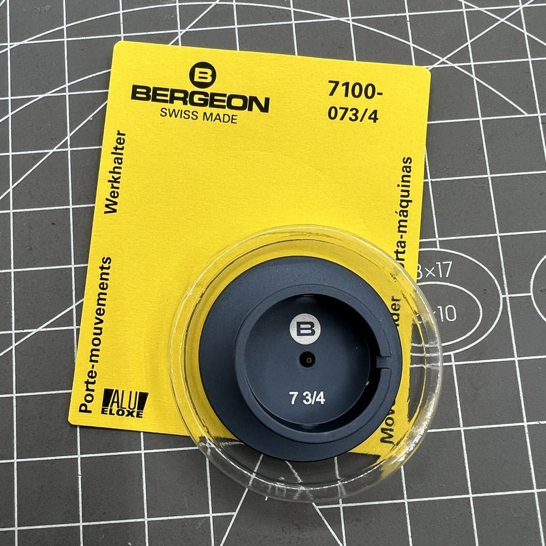 Swiss Bergeon 7100-07 standard watch movement holder for secure repair and assembly tasks