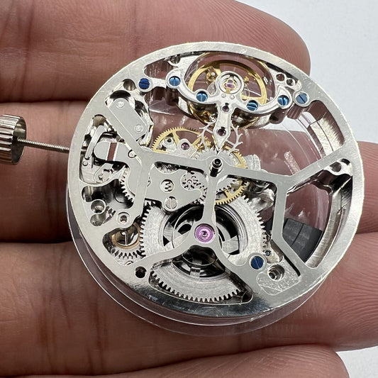 Hollow 3 Hands Balance Wheel Automatic watch movement showcasing intricate mechanical design.