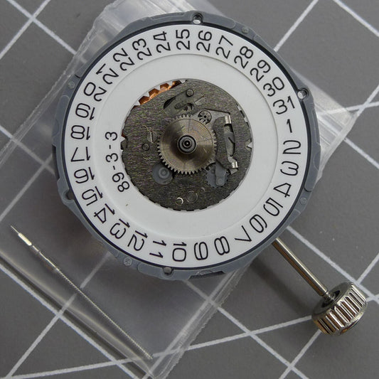 Japan Made Miyota 6M17 quartz watch movement with 3 hands, reliable precision for watch accessories.