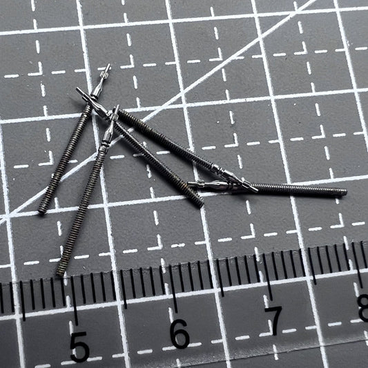 Set of 5 replacement watch winding stems compatible with Miyota 3D10 3D44 movements, durable and precise.