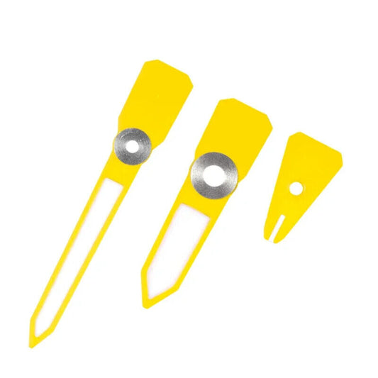 C3 Luminous yellow enamel watch hands for Casioak GA2100 GAB2110, enhancing nighttime visibility.