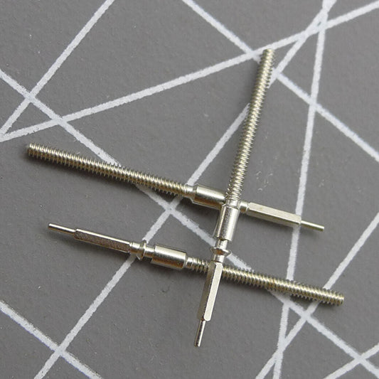 Set of 3 Seagull ST25 watch winding stems compatible with ST25 2503, 2504, 2505 movements for precise repairs.