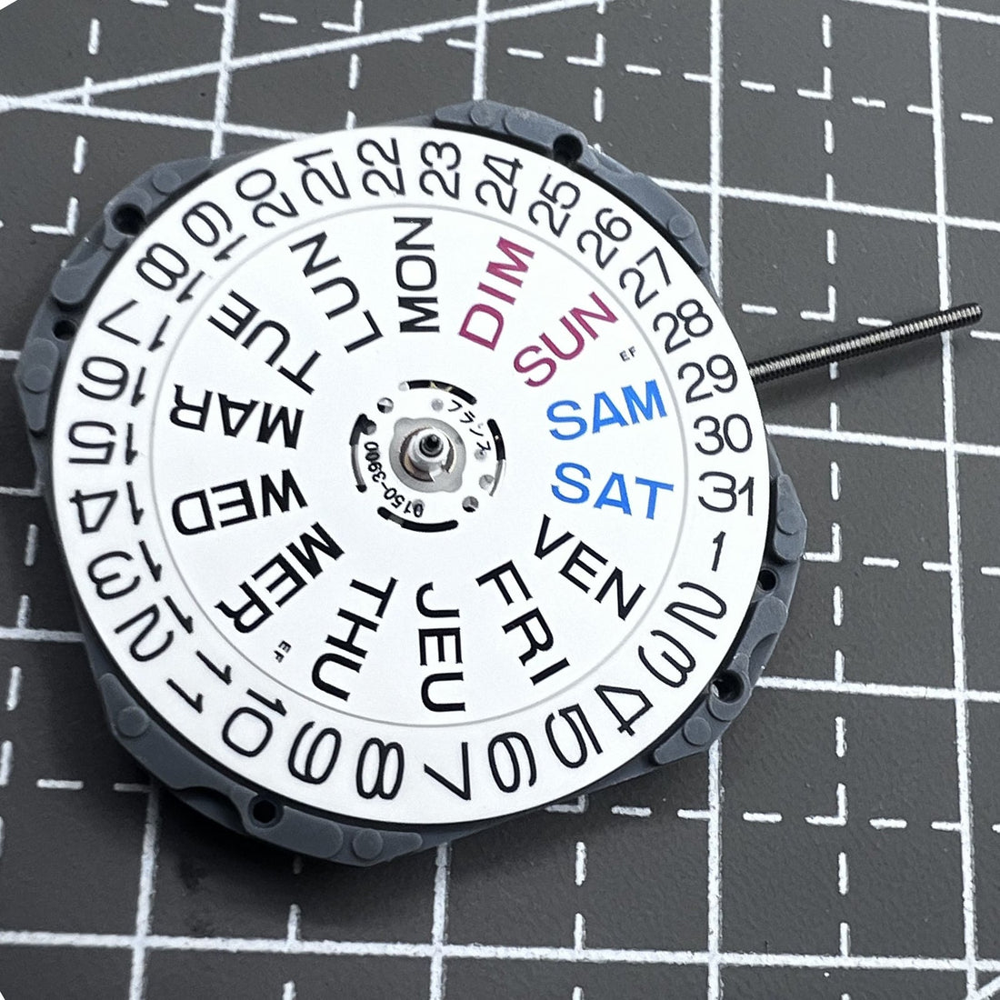 Seiko 6N53A quartz movement with day-date and three hands for watch repair accessories