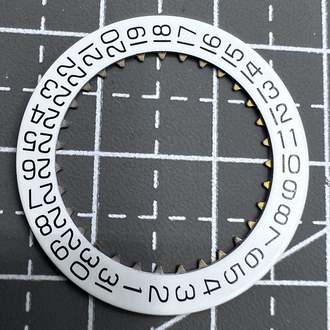Original ETA7750 watch movement with genuine white date wheel for precision timekeeping