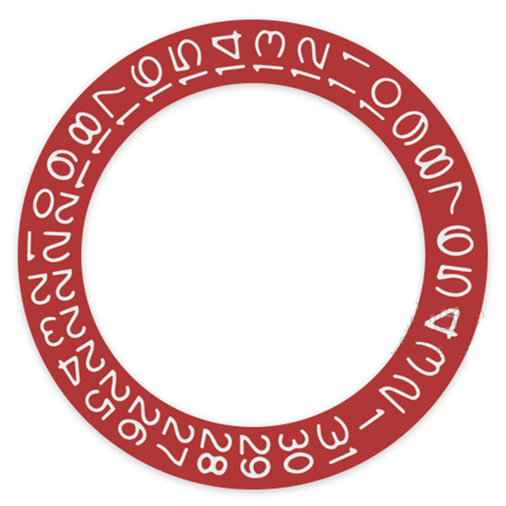 Red background white font date disk for Seiko NH35 NH36 watch movement accessories.