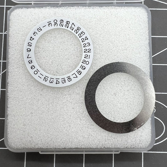 Wide brim date wheel overlay for ETA2824 2836 Miyota 8215/8200 movements, date at 3 o'clock, brand precision