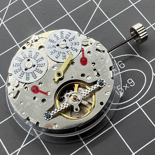 Dandong Silver Hollow Balance Wheel watch accessory showcasing precise automatic mechanical movement.