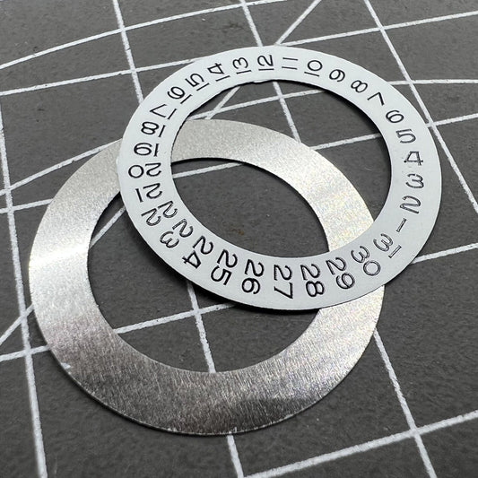 Date disk wheel overlay for Tianjin Seagull 2824 watch movement, precise fit and durable design.
