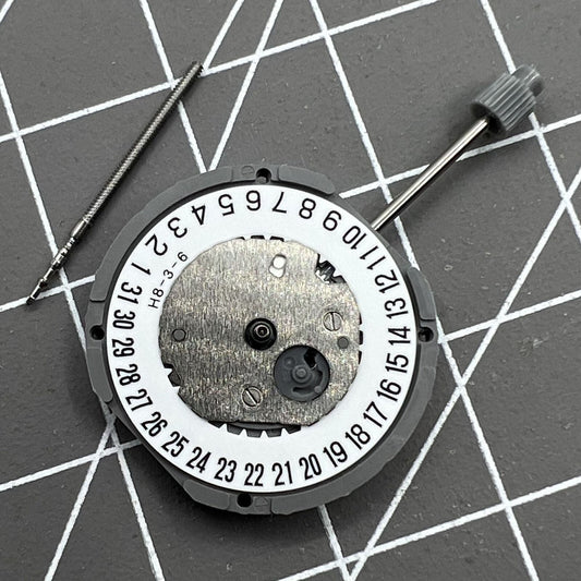 Miyota GN10 Japan quartz watch movement with date display at 6 o?clock, precise and reliable.