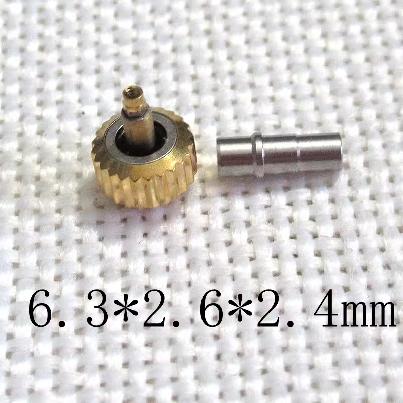 Golden NO Screwed Watch Crown for Seamaster 300 watch case 231.20, branded and durable accessory.