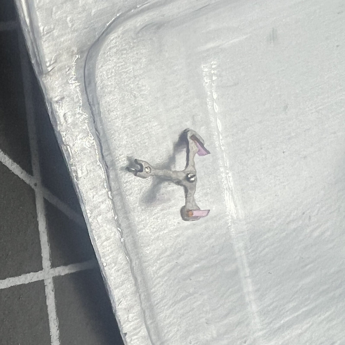 Pallet fork for ETA 2824-2 movement, China-made watch part, compatible with generic watch repairs.