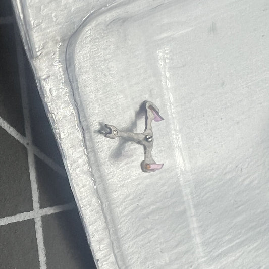 Pallet fork for ETA 2824-2 movement, China-made watch part, compatible with generic watch repairs.