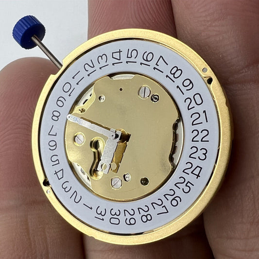 Ronda 5040D Swiss quartz watch movement with chronograph functions for precise timekeeping.