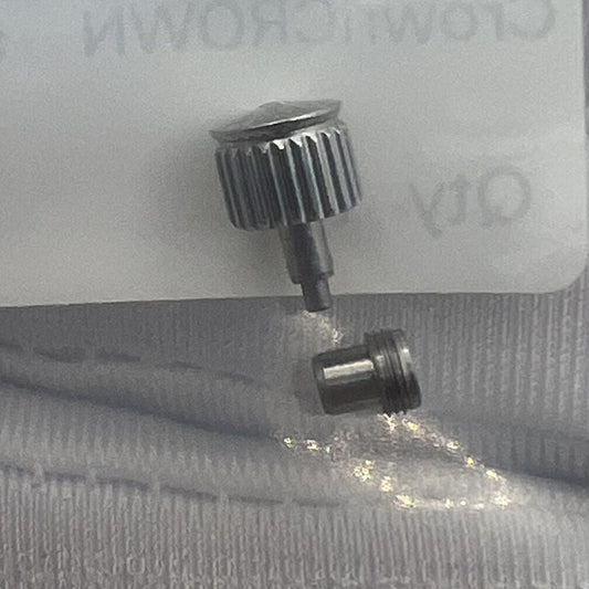 Silver 6x4.5mm watch crown replacement for Conquest L3.641.4 by Longines, precise fit and durable design.